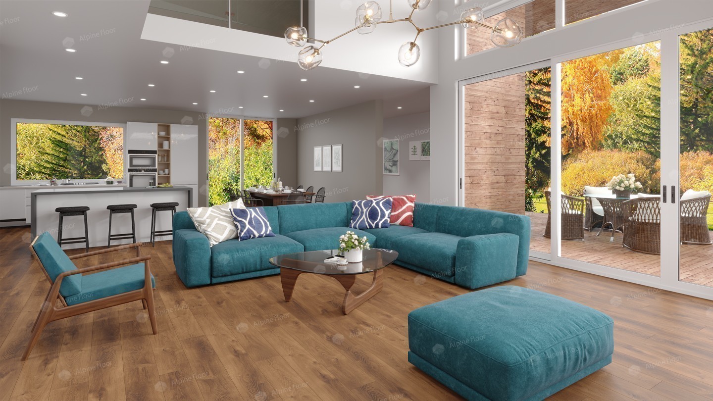 SPC ламинат "Alpine Floor" Дуб Насыщенный ABA (1524*180*8 мм) — купить в Томске