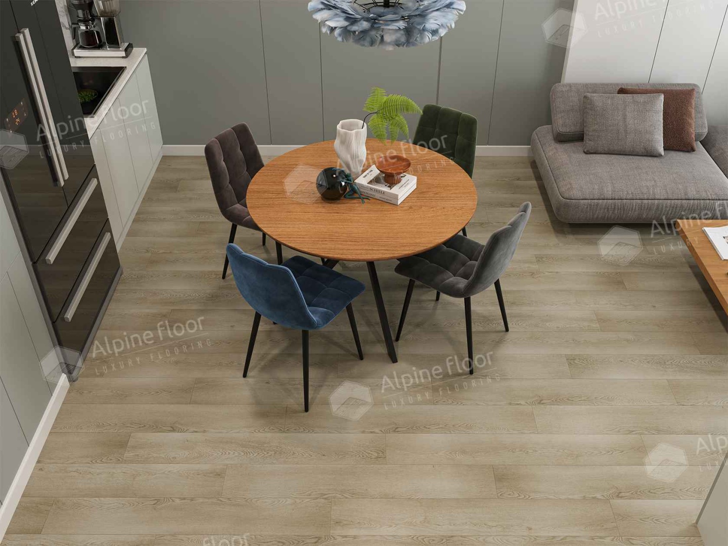 Кварцвиниловая плитка LVT "Alpine Floor" Шварцевальд (1219,2*184,15*2,5 мм) — купить в Томске