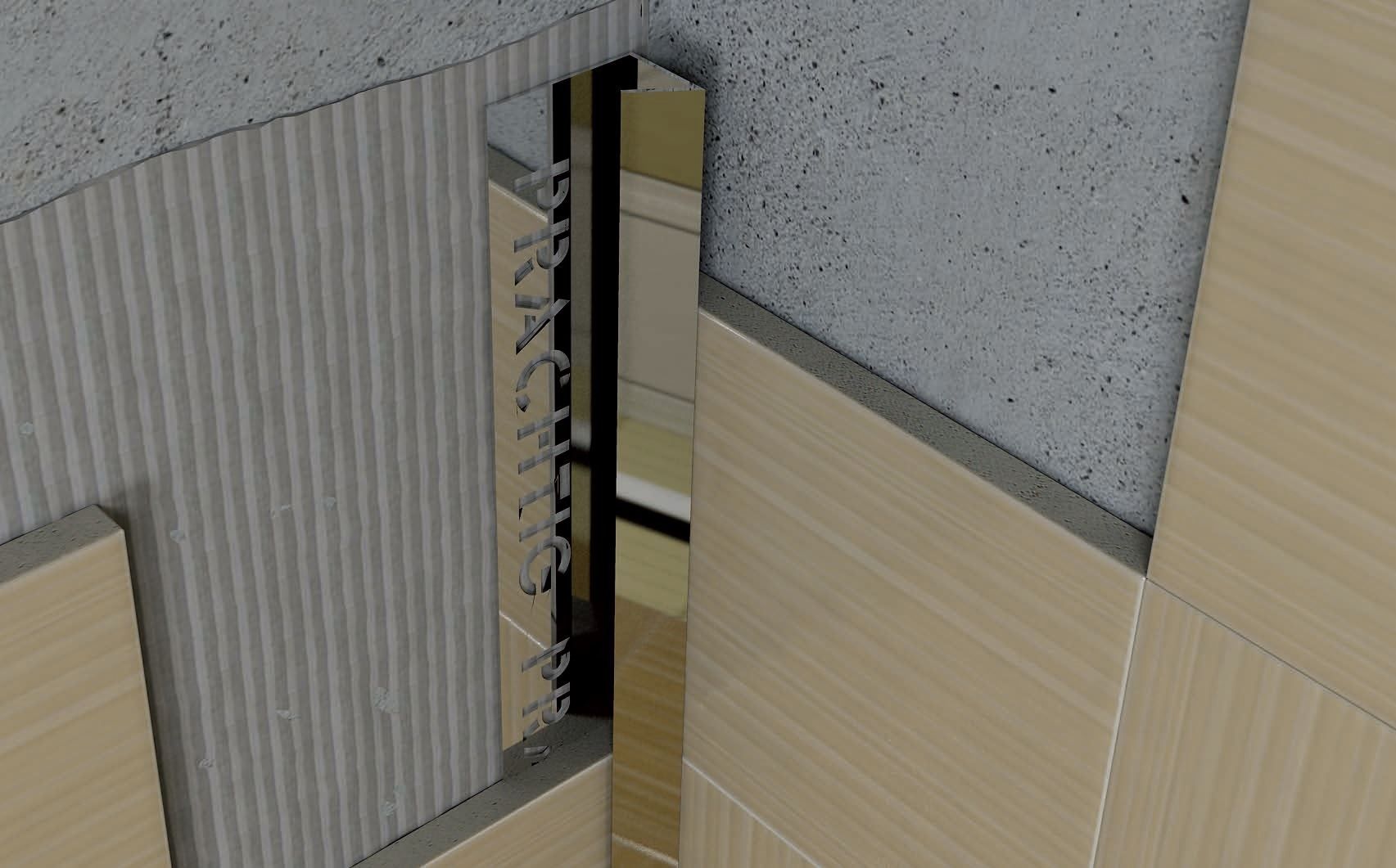 Алюминиевый внутренний угол для керамической плитки KI8 EP 270 глянцевый