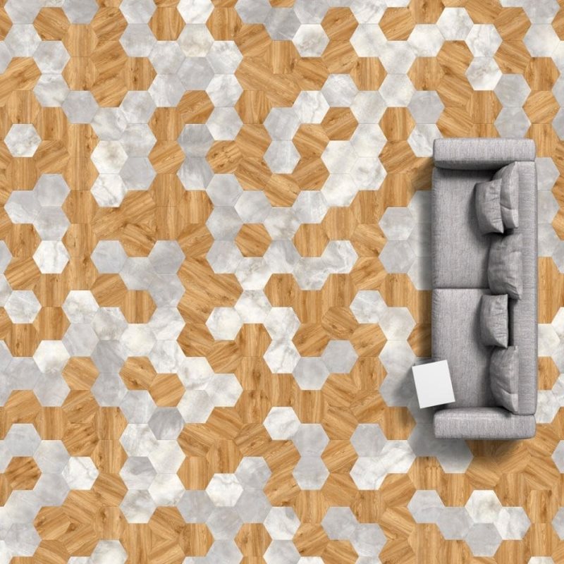 Виниловая плитка Big Hexagon 261 (452,64*392*2,5 мм) — купить в Томске