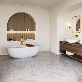 Кварцвиниловая плитка "Invictus" Pure Marble Snowflake (749*150*2,5мм) — фото и характеристики